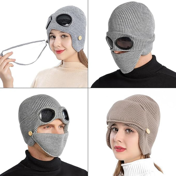 Aviator Goggle Winter Beanie