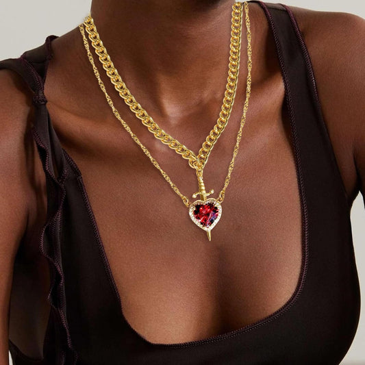 Romantic Heartblade Necklace